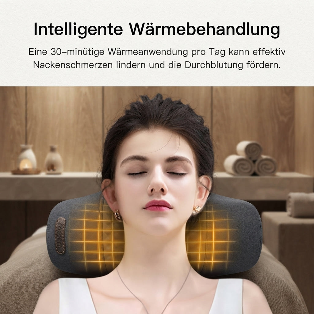 Het 3-in-1 nekkussen: warmte, massage & rek