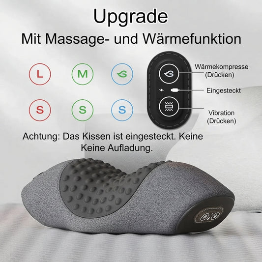 Het 3-in-1 nekkussen: warmte, massage & rek