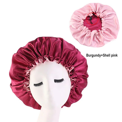 Satin-Haarhaube Weinrot
