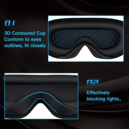 3D-Schlafmaske + Ohrstöpsel