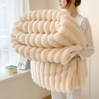 Wolke Plüschdecke Beige